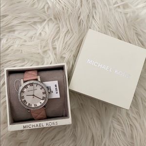 MOVING SALE! Blush pink and silver Michael Kors watch